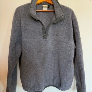 L.L. Bean Men's Gray Pullover Fleece